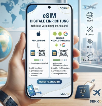 Geniale Yesim eSIM einrichten: Perfekte Schritt-für-Schritt-Anleitung für iPhone & Android (2026) 1 Esim einrichten auf IOS und Android
